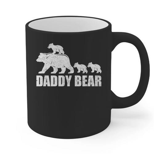 Daddy Bear 3 Cubs Shirt Daddy Bear 3 Kids Tshirt Dad 3 Kids Graphic Print Coffee Mug - Father's Day Fun