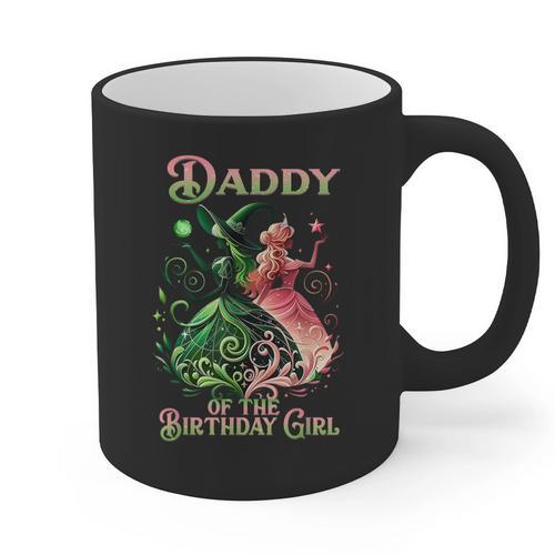 Daddy Of The Birthday Girl Pink And Green Family Matching Graphic Print Coffee Mug - Father's Day Fun