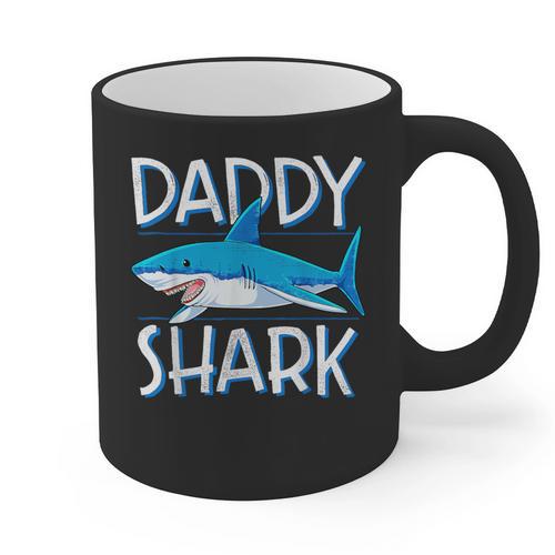 Daddy Shark T Shirt Fathers Day Family Matching Dad Graphic Print Coffee Mug - Father's Day Fun
