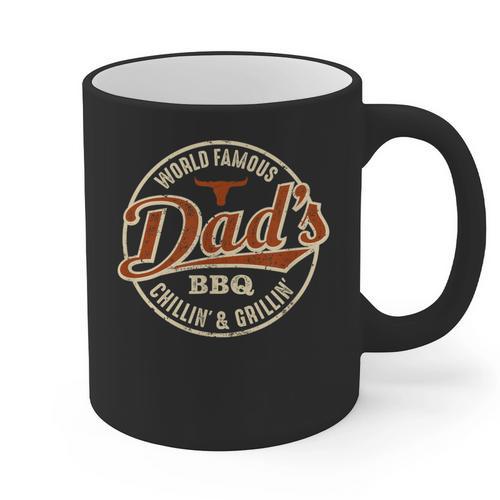 Dad's BBQ Chilling And Grilling Vintage Graphic Print Coffee Mug - Father's Day Fun