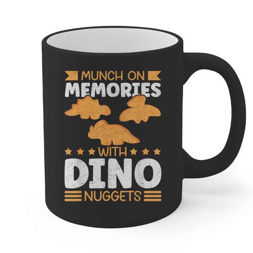 Dino Nuggets Chicken Snack Memory Bite Graphic Print Coffee Mug - Easessy