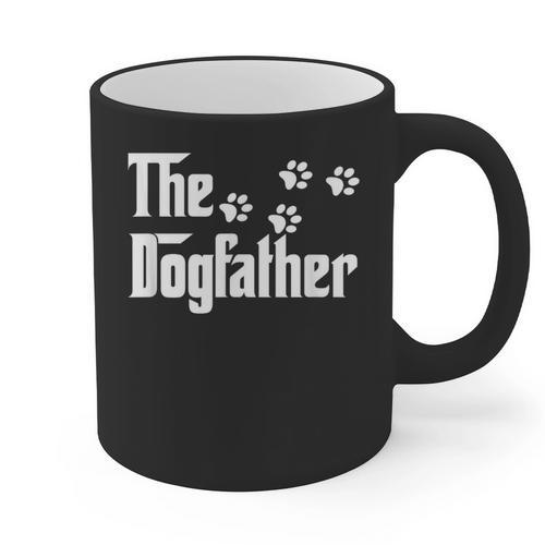 The Dogfather T Shirt Dad Dog Lover Graphic Print Coffee Mug - Father's Day Fun