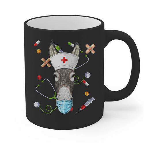 Donkey Nurse RN ER Nursing School Graduation Graphic Print Coffee Mug - Best Gift Smart