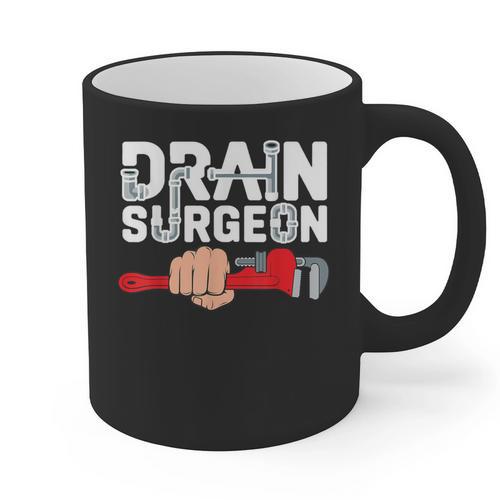Drain Surgeon Plumber Job Professional Dad Men Graphic Print Coffee Mug - Father's Day Fun