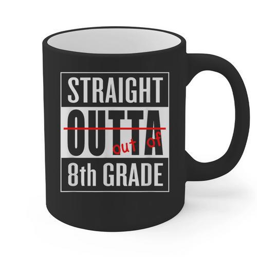 Eighth Grade Graduation Shirt Straight Outta 8th Grade Graphic Print Coffee Mug - Best Gift Smart