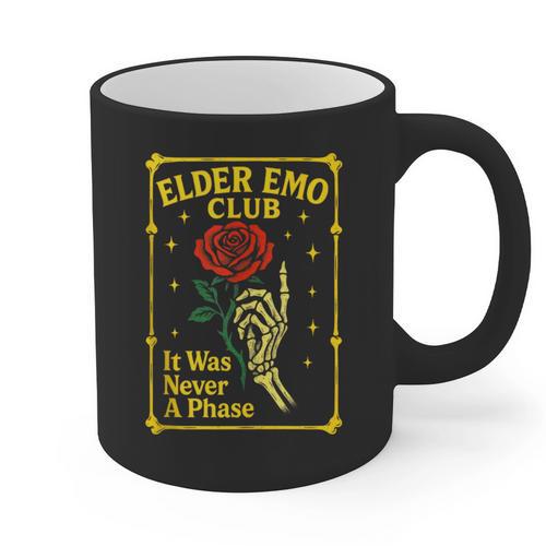 Elder Emo Club Emo Gothic Music Nostalgia Graphic Print Coffee Mug - Figerry