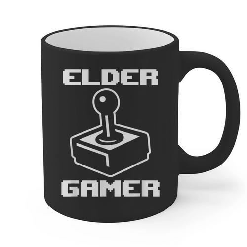 Elder Gamer Retro Video Game Nostalgia Old Gamer Graphic Print Coffee Mug - Figerry