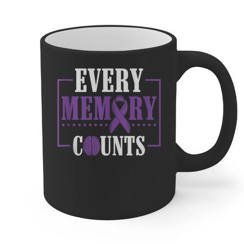 Every Memory Counts Alzheimer's Awareness Dementia Graphic Print Coffee Mug - Easessy