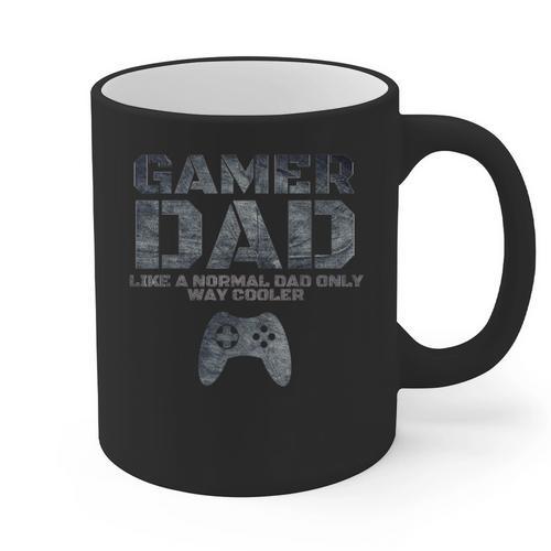 Father Dad Daddy Husband Tshirt Gamer Dad Graphic Print Coffee Mug - Father's Day Fun