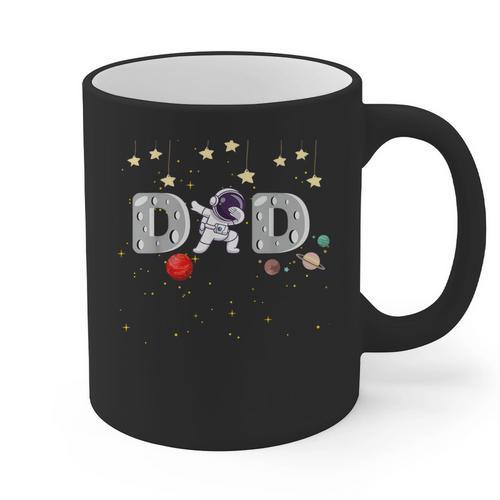 Father's Day Dad Astronaut Space Birthday Planets Daddy Graphic Print Coffee Mug - Father's Day Fun