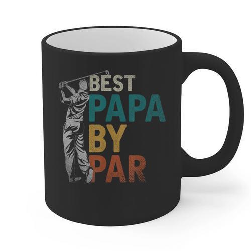 Fathers Day Golfer Dad Golfing Best Papa By Par Golf Graphic Print Coffee Mug - Father's Day Fun