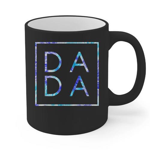 Father's Day For New Dad Dada Him Papa Tie Dye Dada Small Graphic Print Coffee Mug - Father's Day Fun