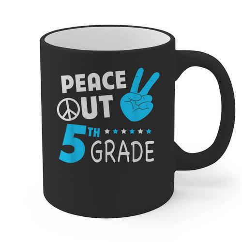 Fifth Grade Graduation Peace Out 5th Grade Boys Graphic Print Coffee Mug - Best Gift Smart