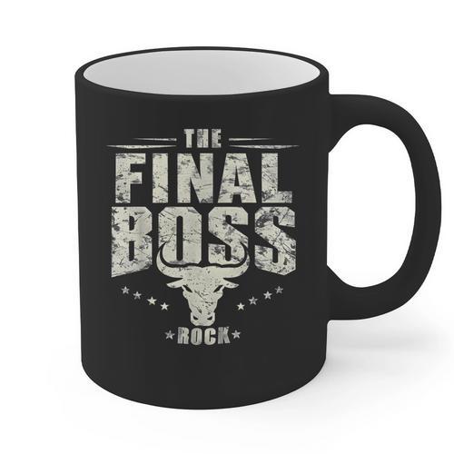 The Final Boss Vintage Rock Bull Fun Tee For Strong Dads Graphic Print Coffee Mug - Father's Day Fun