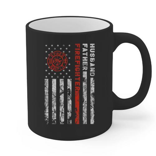 Firefighter Husband Father Fireman For Dad Graphic Print Coffee Mug - Father's Day Fun