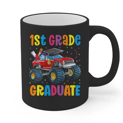First Grade Graduation Monster Truck 1st Grade Graduate Graphic Print Coffee Mug - Best Gift Smart