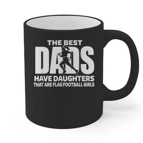 Flag Football Girl Dad Proud Father Of Girl Playing Sports Graphic Print Coffee Mug - Father's Day Fun