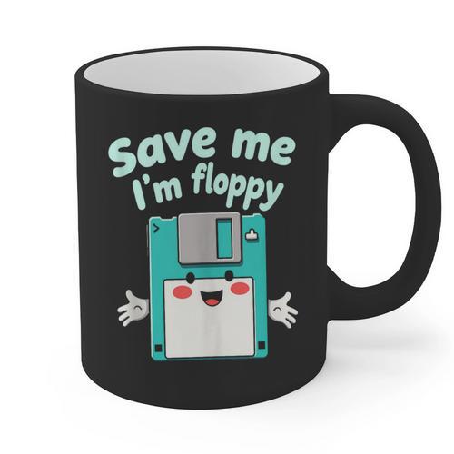 Floppy Disk Retro Tech Nostalgia Old School Computing Humor Graphic Print Coffee Mug - Figerry