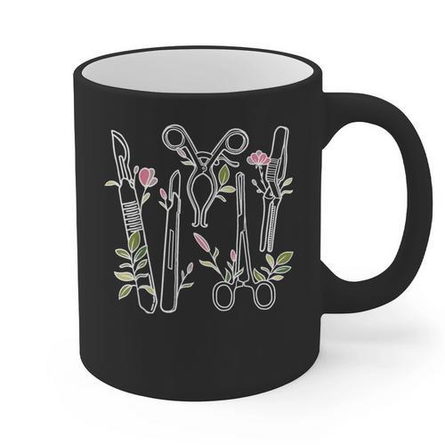 Floral Surgical Tech Surgery Medical Med School Graduation Graphic Print Coffee Mug - Best Gift Smart