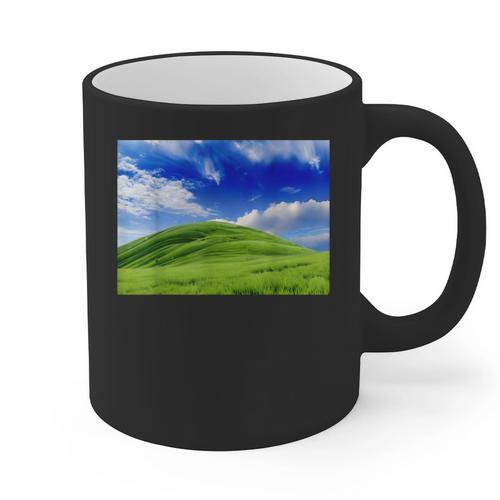 Frutiger Aero Meadow Aesthetic Y2k 2000s Ironic Nostalgic Graphic Print Coffee Mug - Figerry