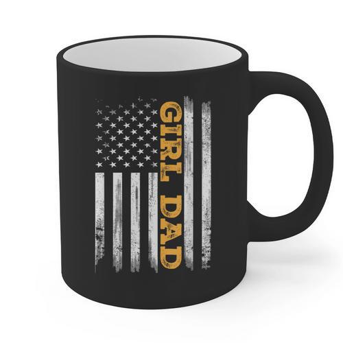 Girl Dad Father's Day Dad Daughter Dad Of Girls Outnumbered Graphic Print Coffee Mug - Father's Day Fun