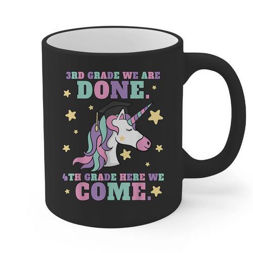 Girls 3rd Grade Graduation Magical Unicorn Graphic Print Coffee Mug - Best Gift Smart