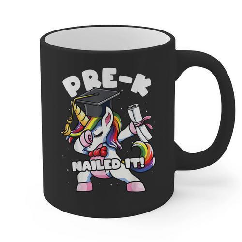Girls Dabbing Unicorn Pre-K PreSchool Nailed It Graduation Graphic Print Coffee Mug - Best Gift Smart