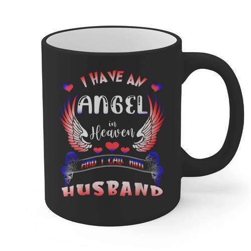 God Has My Husband In His Arms I Have Him In My Heart Memory Graphic Print Coffee Mug - Easessy
