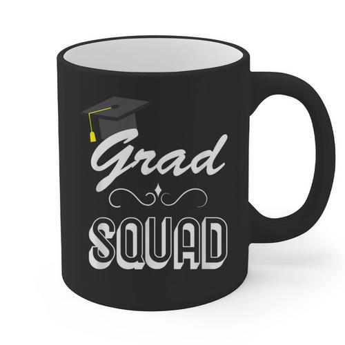 Grad Squad Cute Graduation Graphic Print Coffee Mug - Best Gift Smart