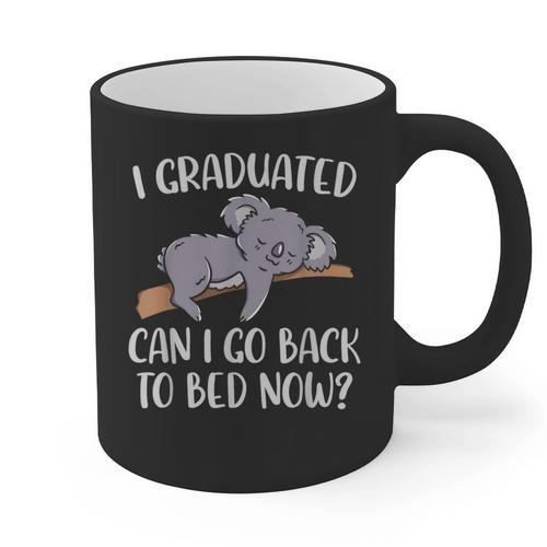 I Graduated Can I Go Back To Bed Now Koala Bear Graduation Graphic Print Coffee Mug - Best Gift Smart