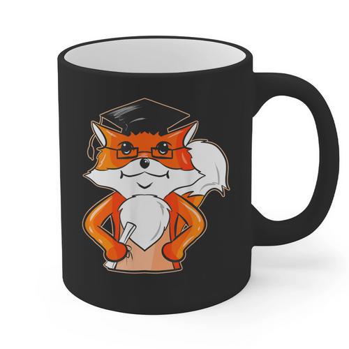 Graduation Fox School Bachelor Master Doctor Study Graphic Print Coffee Mug - Best Gift Smart