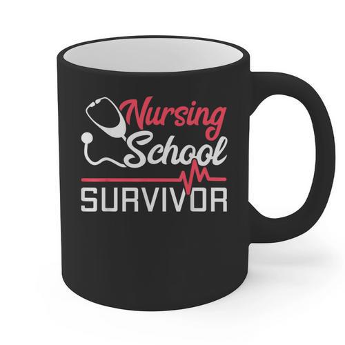 Graduation Shirt For Nurses Nursing School Survivor Tee Graphic Print Coffee Mug - Best Gift Smart