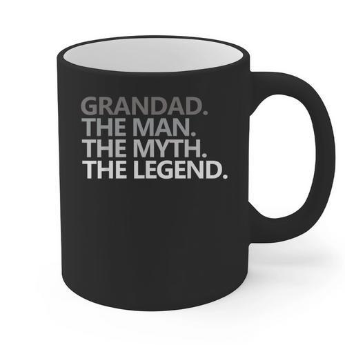 Grandad The Man Myth Legend Grandpa Papa Graphic Print Coffee Mug - Father's Day Fun