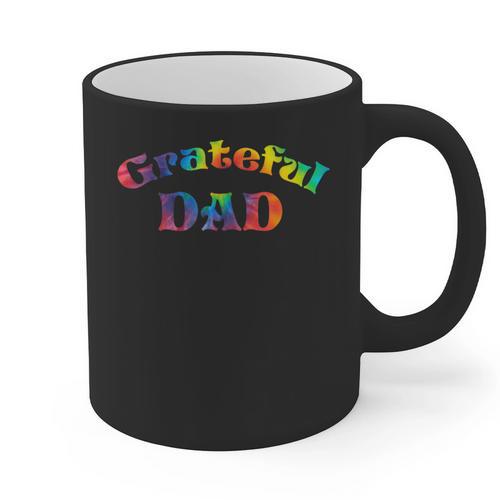 Grateful Dad Fathers Day Tie Dye Letters Shirt For Dads Graphic Print Coffee Mug - Father's Day Fun