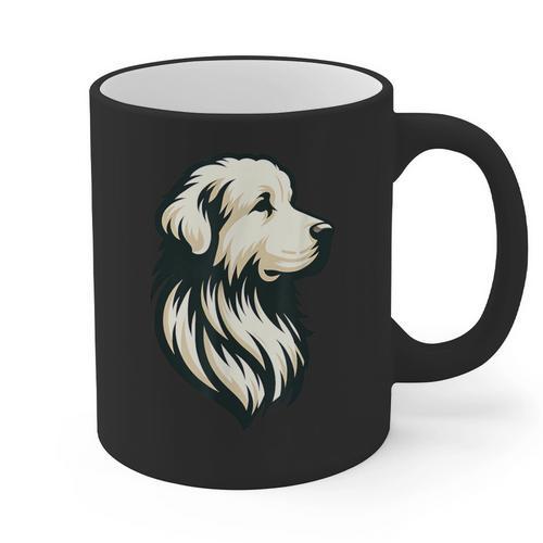 Great Pyrenees Pyr Minimalist Simple Dog Mom Dad Boys Girls Graphic Print Coffee Mug - Father's Day Fun