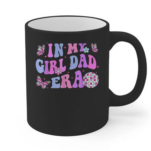 Groovy Retro In My Girl Dad Era Daddy Fathers Day Graphic Print Coffee Mug - Father's Day Fun