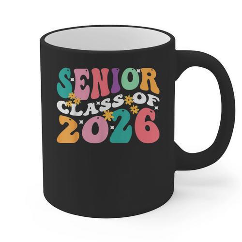 Groovy Senior Class Of 2026 My Last First Day Graduation 26 Graphic Print Coffee Mug - Best Gift Smart