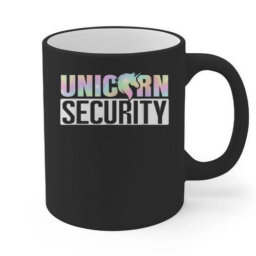 Halloween Mom Dad Daughter Adult Costume Unicorn Security Graphic Print Coffee Mug - Father's Day Fun