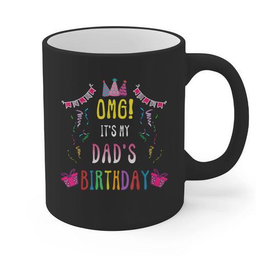 Happy Birthday Dad Graphic Print Coffee Mug - Father's Day Fun