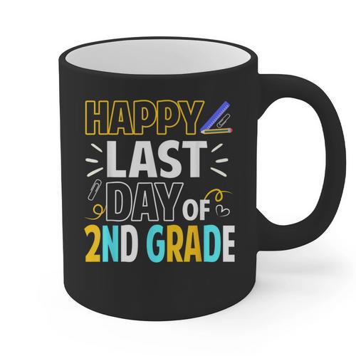 Happy Last Day Of 2nd Grade Shirt Cutie Graduation Graphic Print Coffee Mug - Best Gift Smart