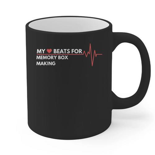 My Heart Beats For Memory Box Making Family Past Time Graphic Print Coffee Mug - Easessy