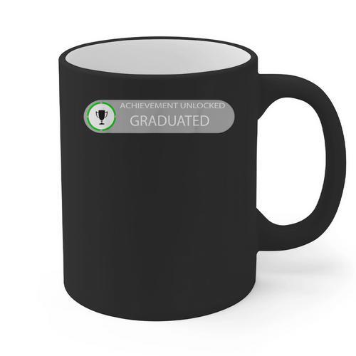 High School Or College Graduation Achievement Unlocked Graphic Print Coffee Mug - Best Gift Smart