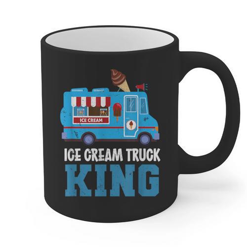 Ice Cream Truck King Nostalgia Summer Ice Cream Truck Driver Graphic Print Coffee Mug - Figerry