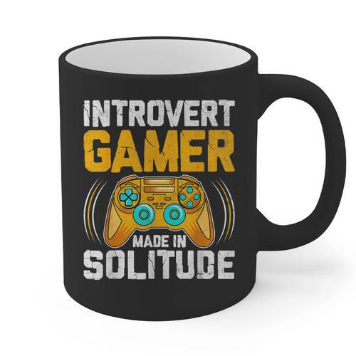 Introvert Gamer Video Games Anti Social Team Player Graphic Print Coffee Mug - Raresse