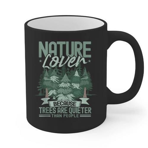 Introvert Nature Lover Introverted Forest Lover & Tree Graphic Print Coffee Mug - Raresse