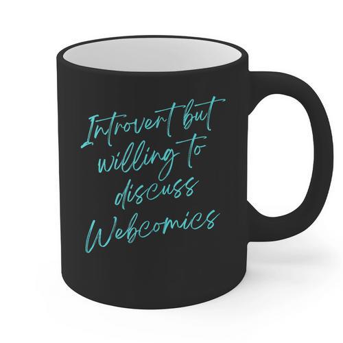 Introvert But Willing To Discuss Webcomics Graphic Print Coffee Mug - Raresse