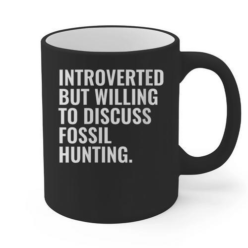 Introverted But Fossil Hunting Introvert Fossil Hunter Graphic Print Coffee Mug - Raresse