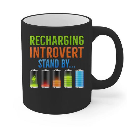 Introverted Recharging Introvert Saying Sarcasm Graphic Print Coffee Mug - Raresse
