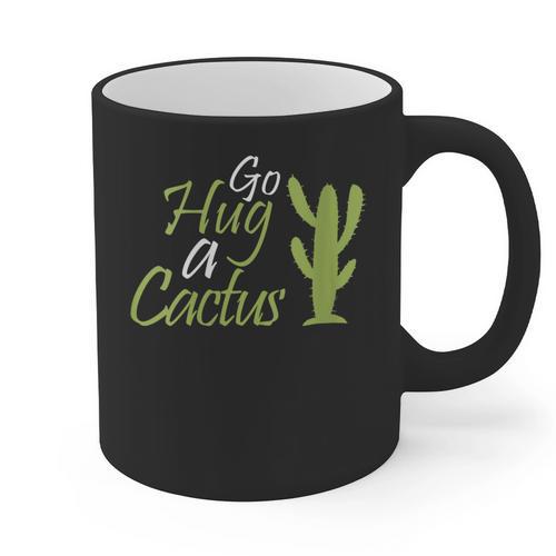 Introverts Sassy Saying Sassy Quote No Hugs Go Hug Cactus Graphic Print Coffee Mug - Raresse