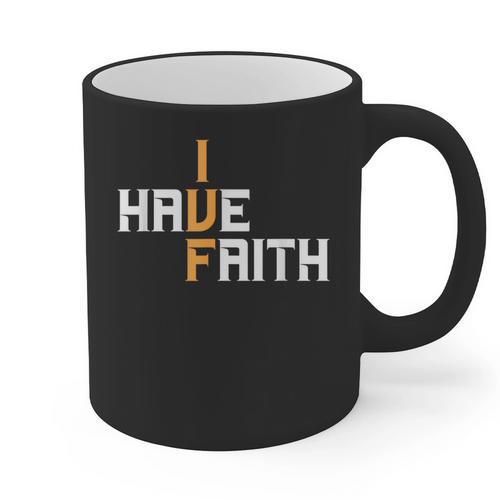 IVF I Have Faith IVF Mom IVF Dad Transfer Day Graphic Print Coffee Mug - Father's Day Fun